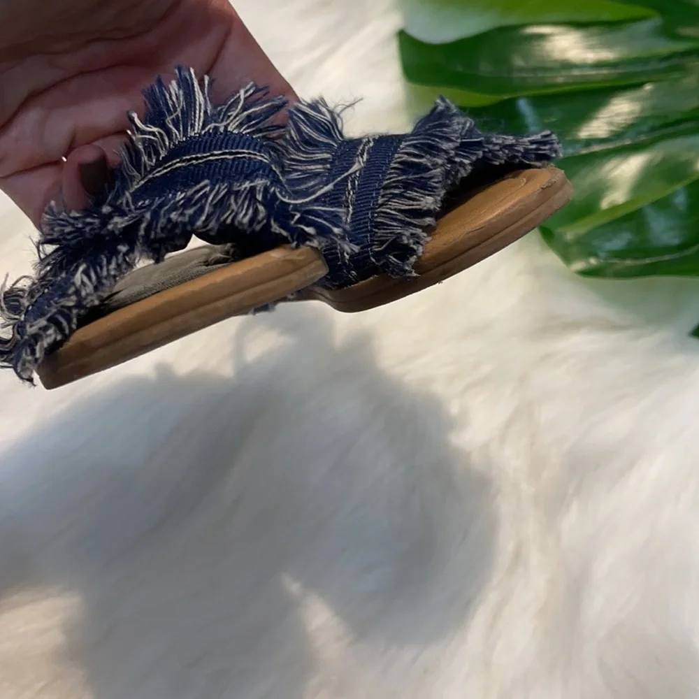 🌺Nicole Miller blue cloth toddler sandals size 5